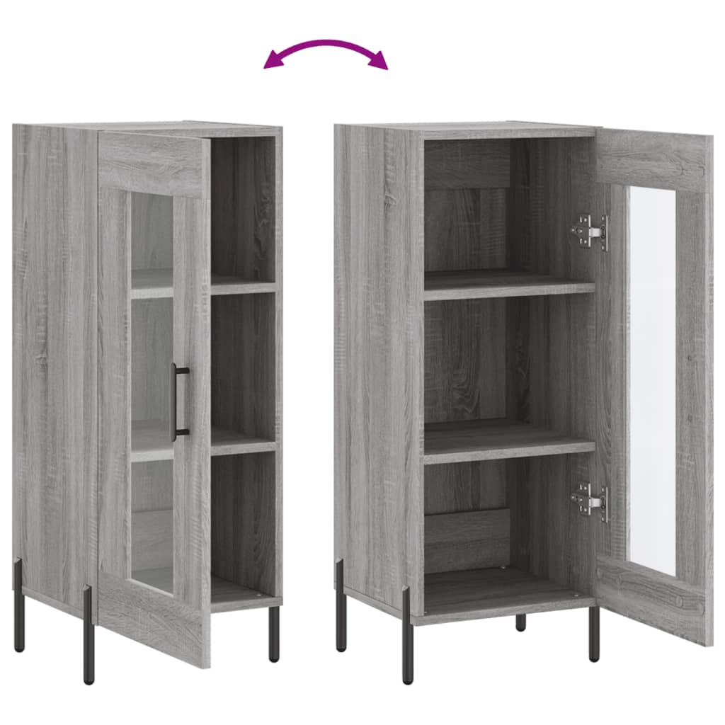 Sideboard Grau Sonoma 34,5x34x90 cm Holzwerkstoff