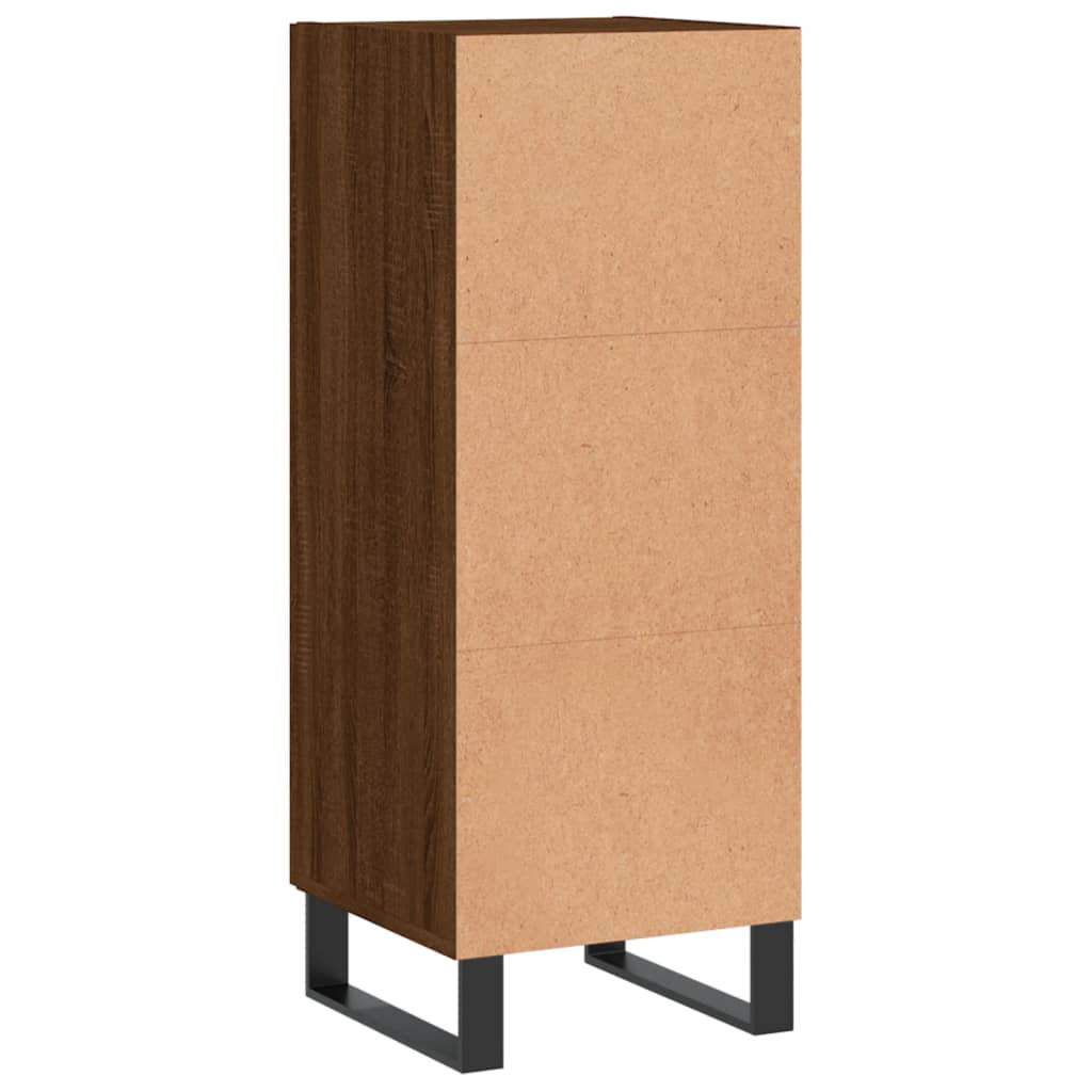 Sideboard Braun Eichen-Optik 34,5x34x90 cm Holzwerkstoff