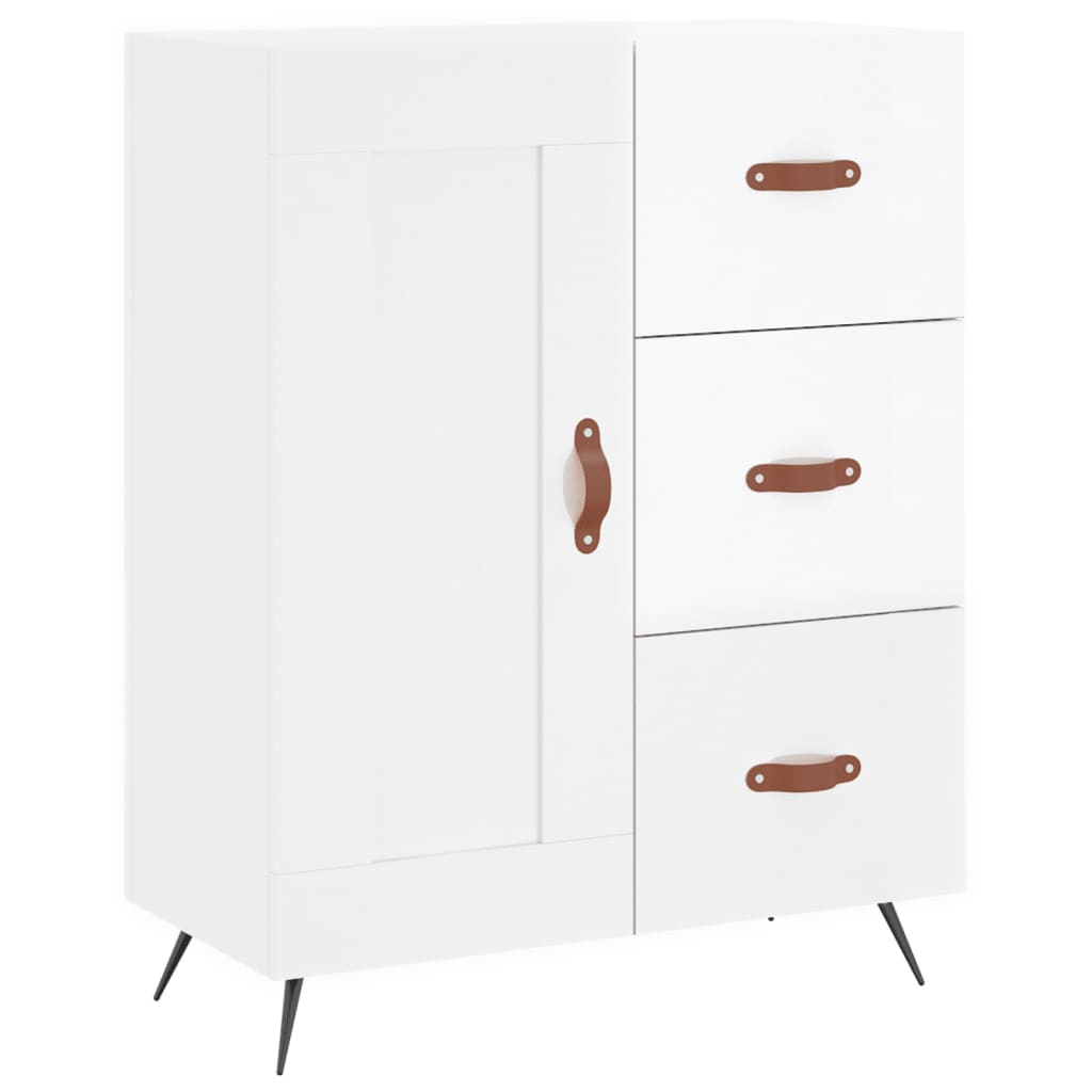Sideboard Hochglanz-Weiß 69,5x34x90 cm Holzwerkstoff