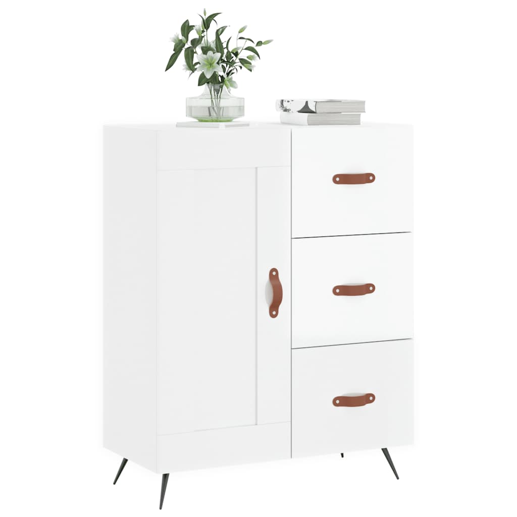 Sideboard Hochglanz-Weiß 69,5x34x90 cm Holzwerkstoff