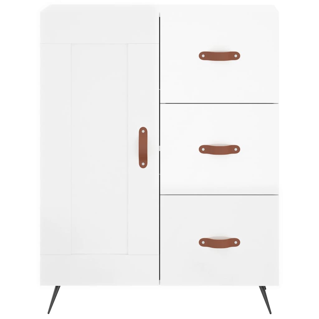 Sideboard Hochglanz-Weiß 69,5x34x90 cm Holzwerkstoff