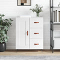 Sideboard Hochglanz-Weiß 69,5x34x90 cm Holzwerkstoff