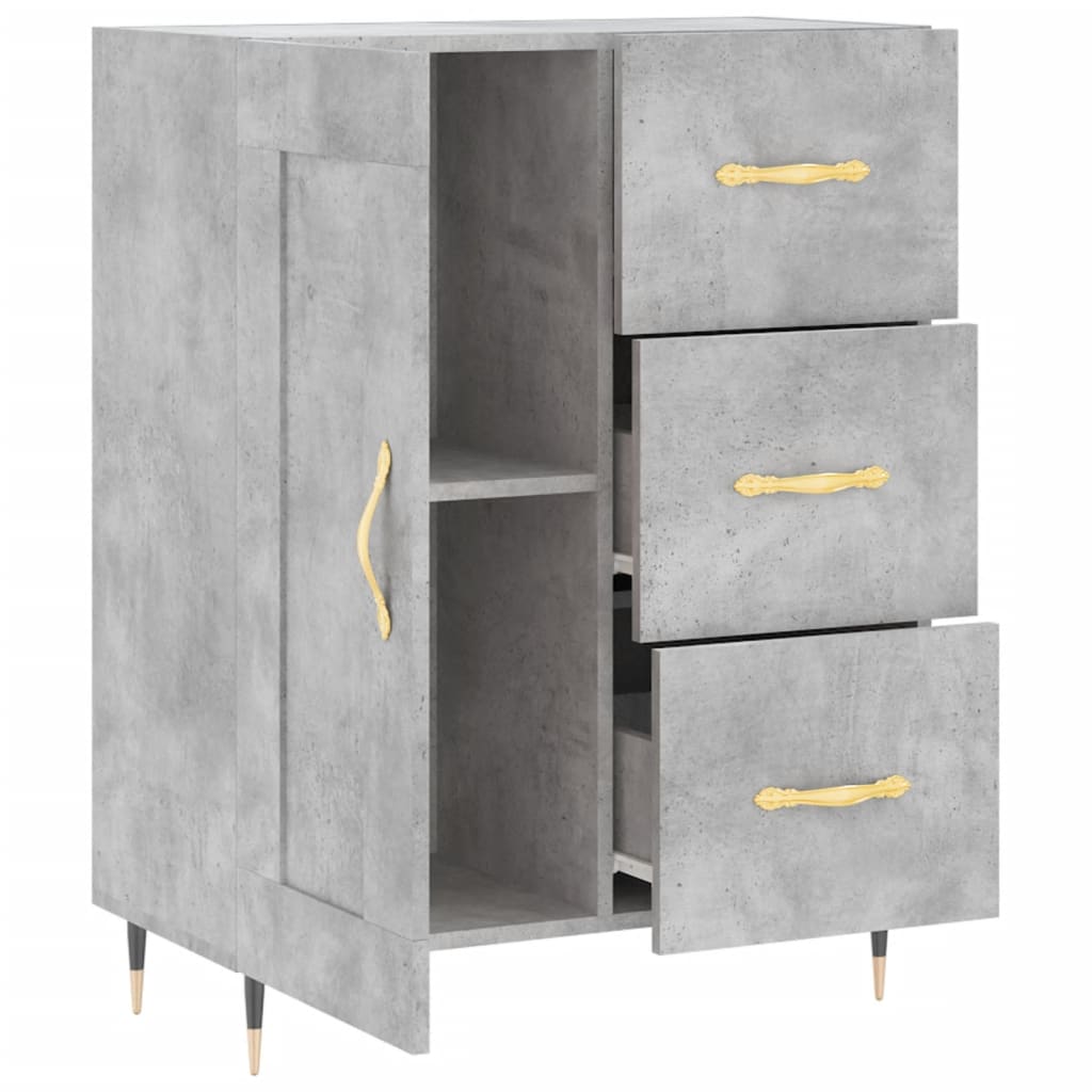 Sideboard Betongrau 69,5x34x90 cm Holzwerkstoff