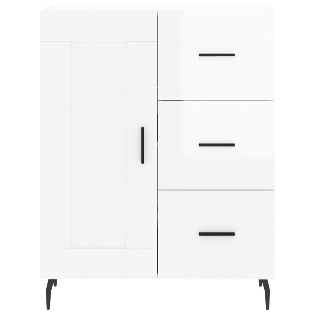 Sideboard Hochglanz-Weiß 69,5x34x90 cm Holzwerkstoff