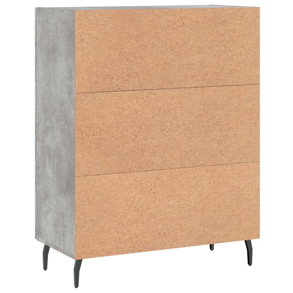 Sideboard Betongrau 69,5x34x90 cm Holzwerkstoff