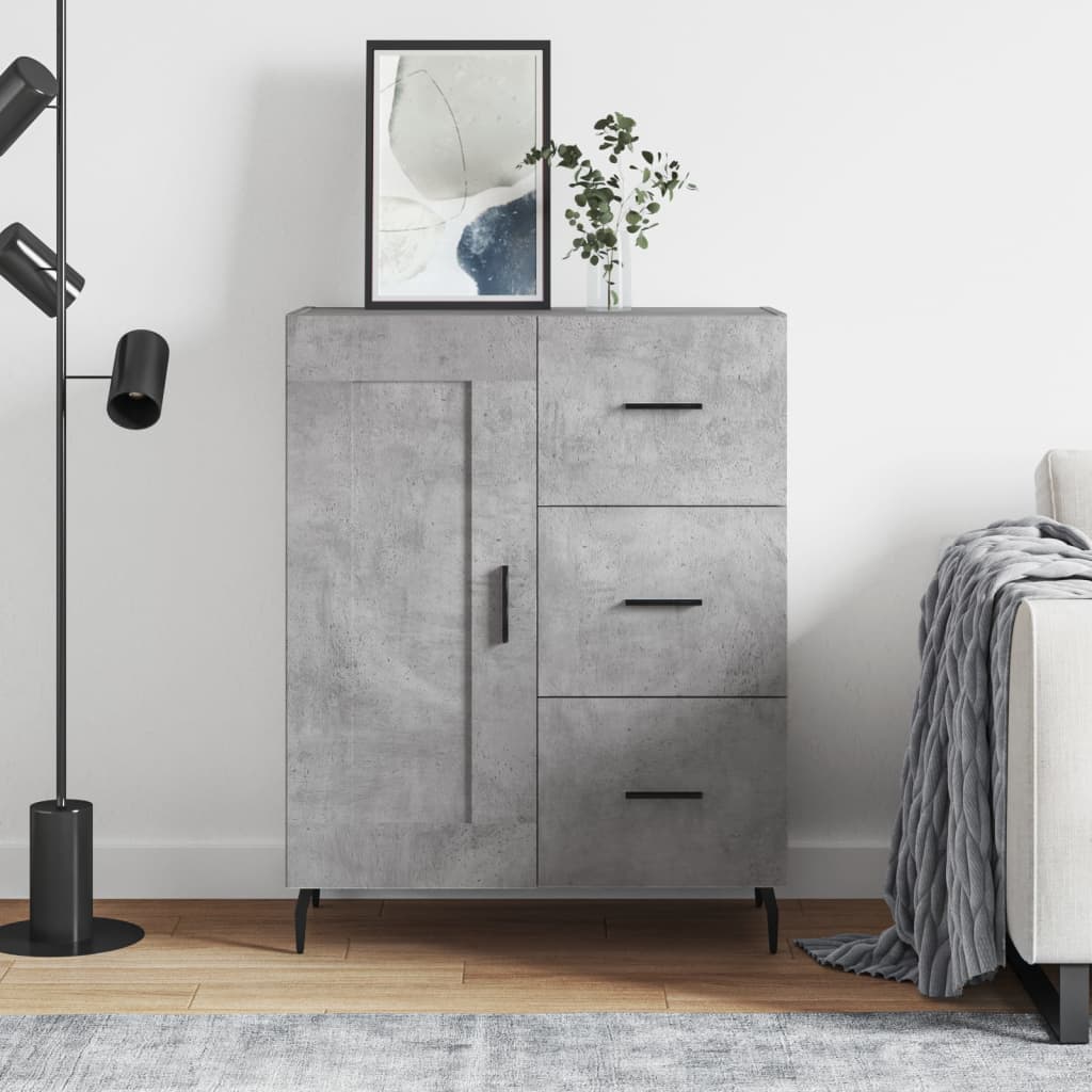Sideboard Betongrau 69,5x34x90 cm Holzwerkstoff