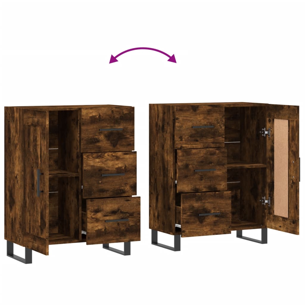 Sideboard Räuchereiche 69,5x34x90 cm Holzwerkstoff