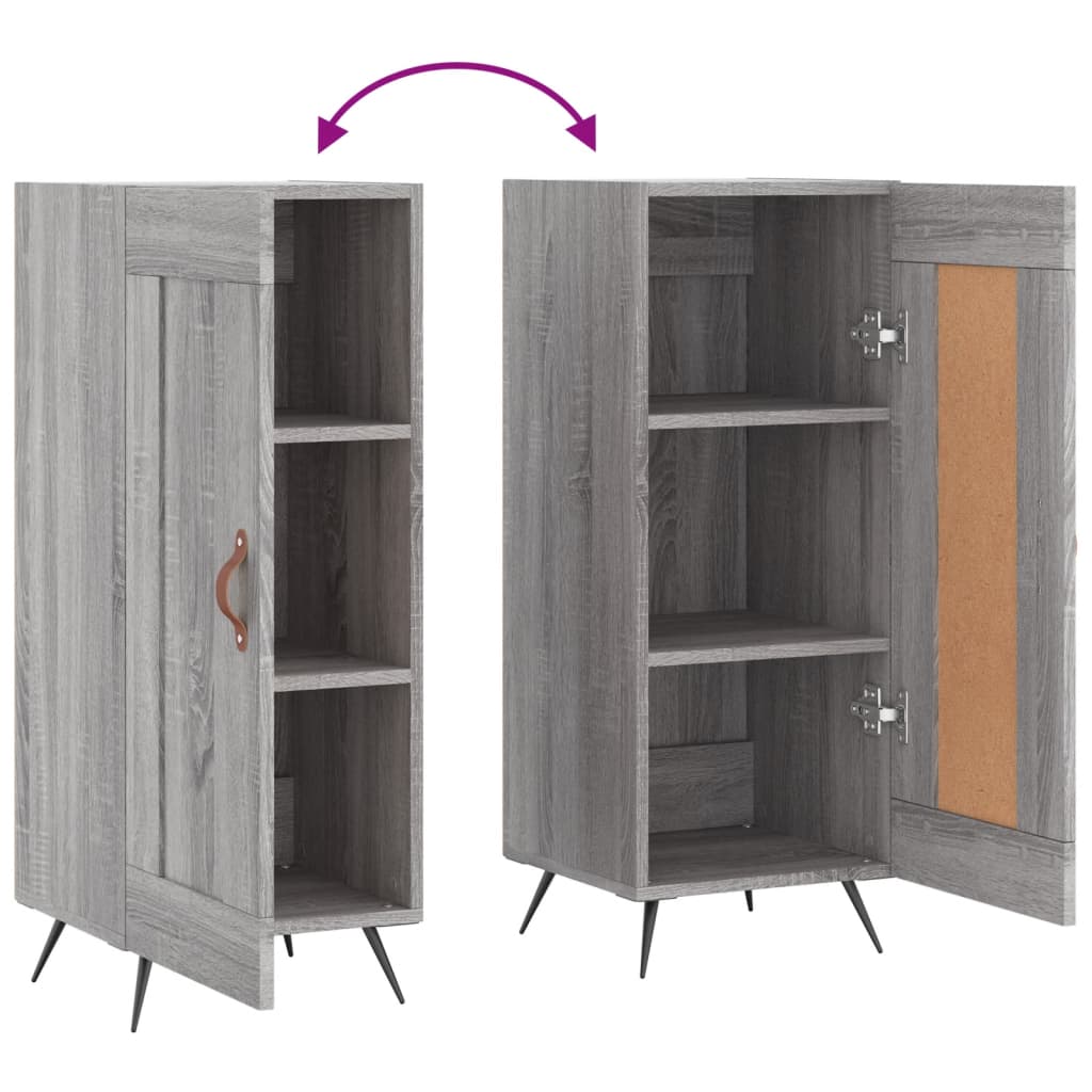 Sideboard Grau Sonoma 34,5x34x90 cm Holzwerkstoff