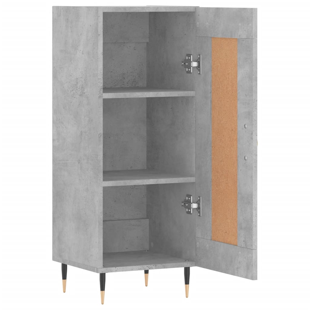 Sideboard Betongrau 34,5x34x90 cm Holzwerkstoff