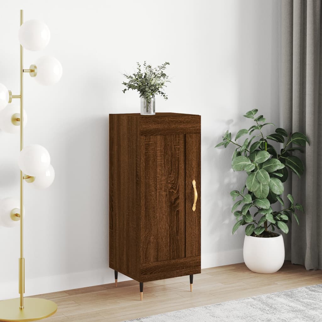 Sideboard Braun Eichen-Optik 34,5x34x90 cm Holzwerkstoff