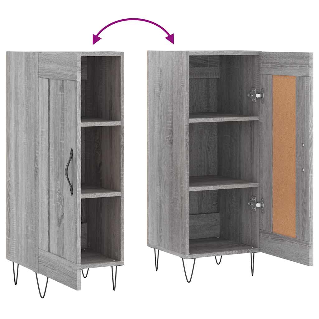 Sideboard Grau Sonoma 34,5x34x90 cm Holzwerkstoff
