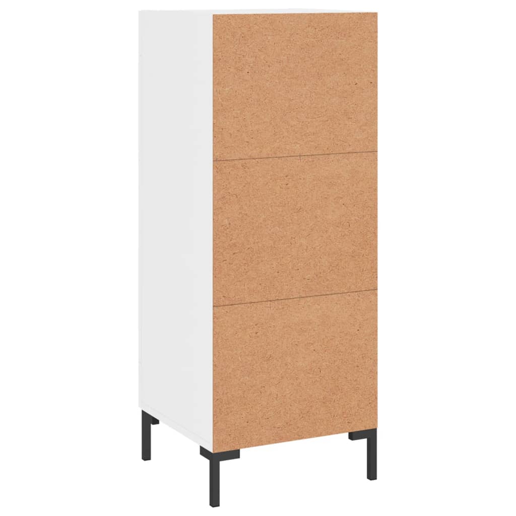 Sideboard Hochglanz-Weiß 34,5x34x90 cm Holzwerkstoff