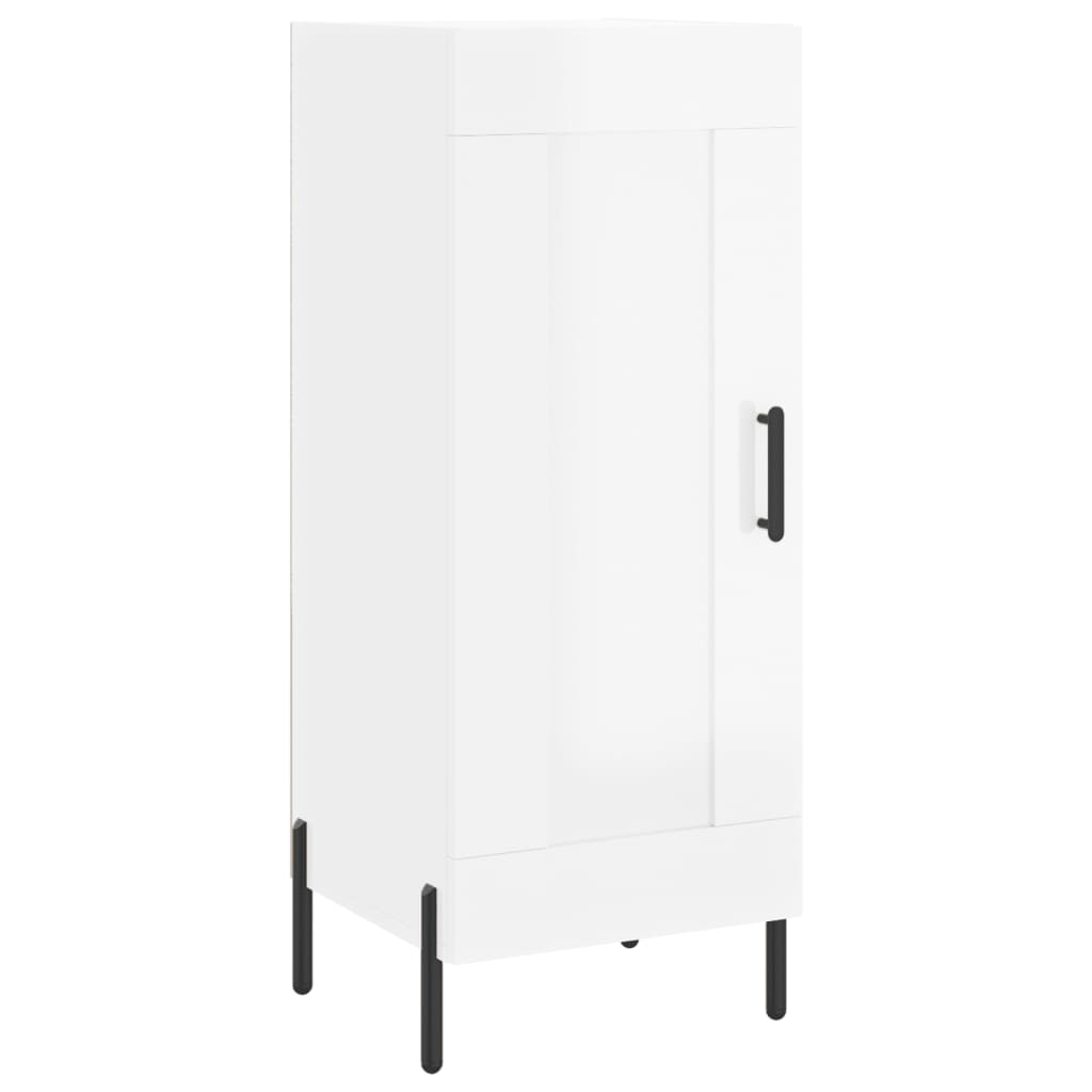 Sideboard Hochglanz-Weiß 34,5x34x90 cm Holzwerkstoff