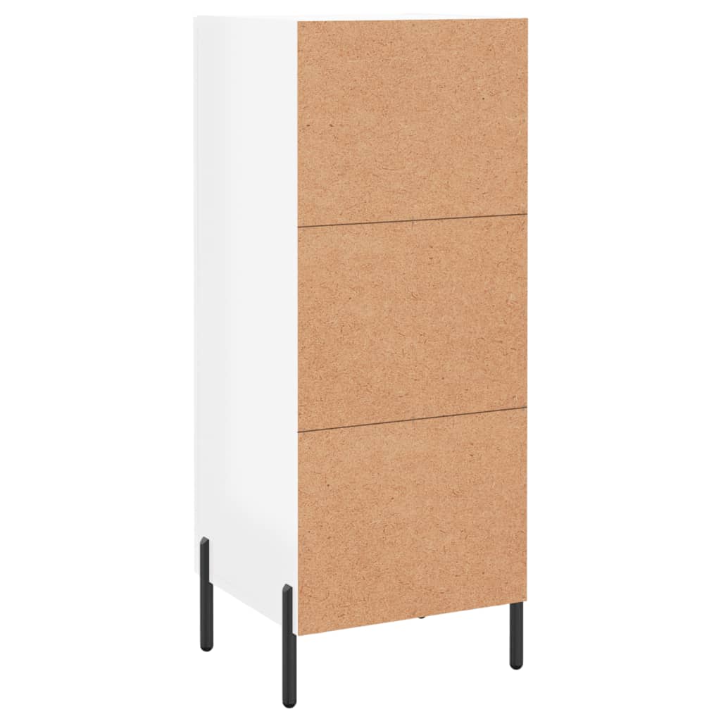 Sideboard Hochglanz-Weiß 34,5x34x90 cm Holzwerkstoff