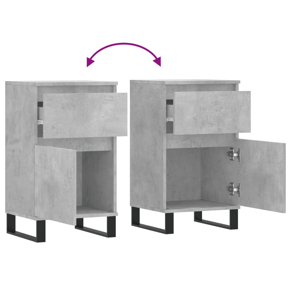 Sideboard Betongrau 40x35x70 cm Holzwerkstoff