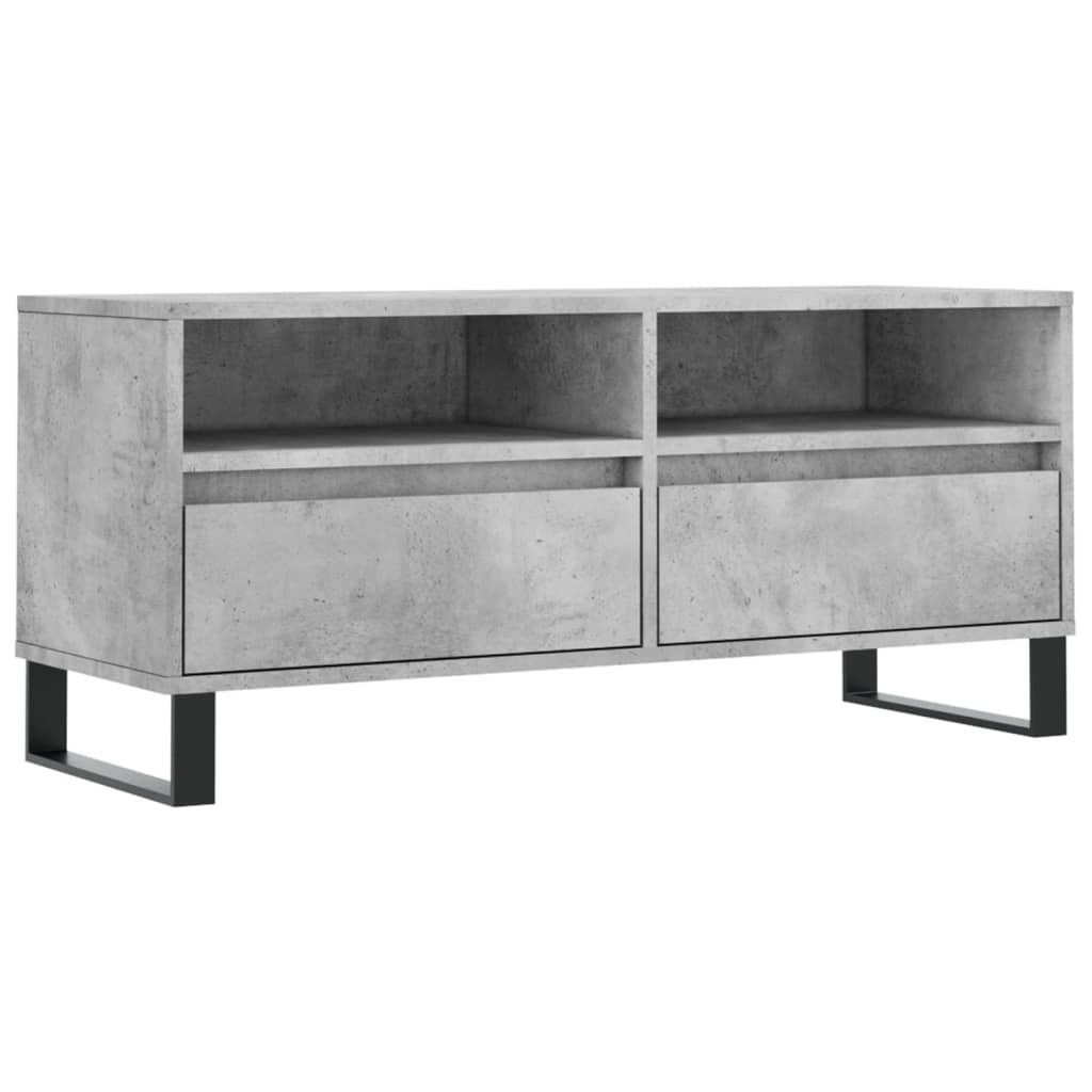 TV-Schrank Betongrau 100x34,5x44,5 cm Holzwerkstoff