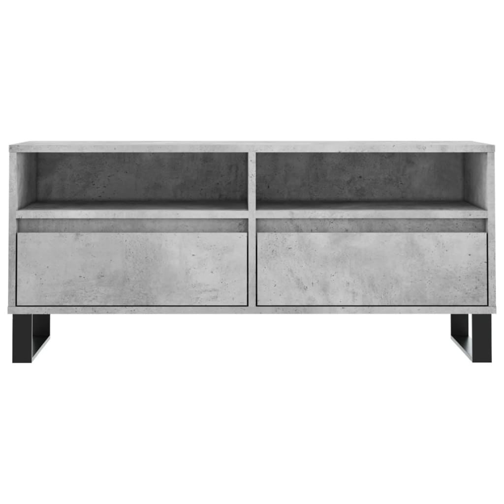 TV-Schrank Betongrau 100x34,5x44,5 cm Holzwerkstoff