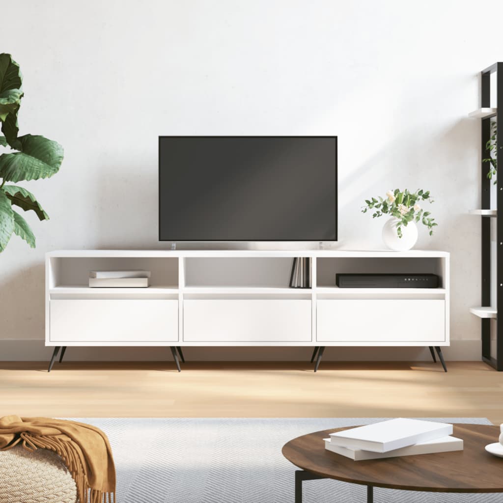 TV-Schrank Weiß 150x30x44,5 cm Holzwerkstoff