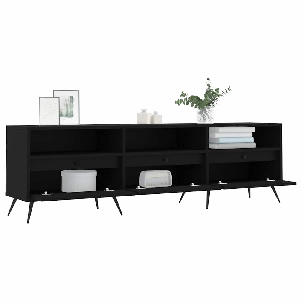 TV-Schrank Schwarz 150x30x44,5 cm Holzwerkstoff
