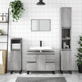 Badschrank Grau Sonoma 30x30x100 cm Holzwerkstoff