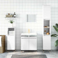 Badezimmerschrank Weiß 58x33x60 cm Holzwerkstoff