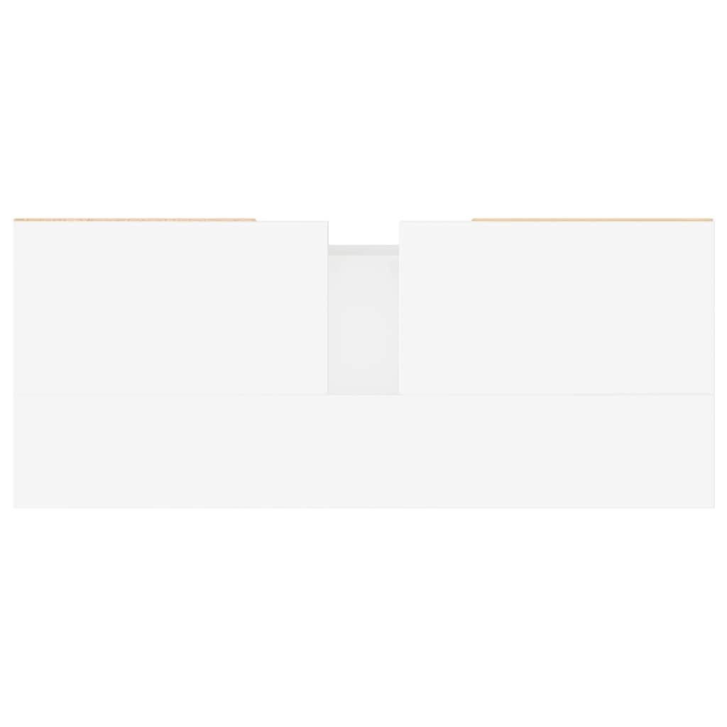 Badschrank Hochglanz-Weiß 80x33x60 cm Holzwerkstoff