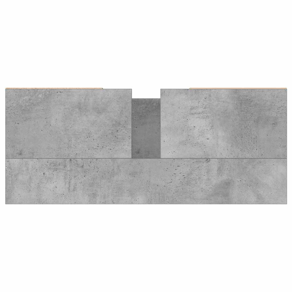 Badschrank Betongrau 80x33x60 cm Holzwerkstoff