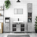 Badschrank Betongrau 80x33x60 cm Holzwerkstoff
