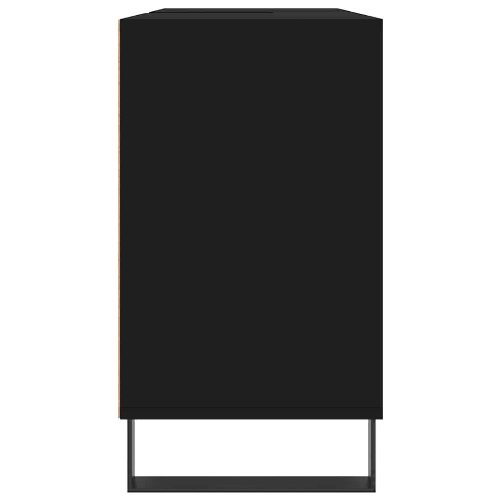 Badschrank Schwarz 80x33x60 cm Holzwerkstoff