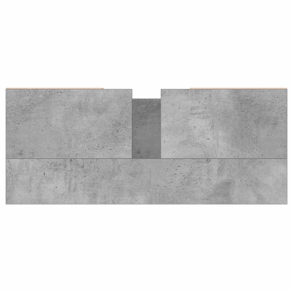 Badschrank Betongrau 80x33x60 cm Holzwerkstoff