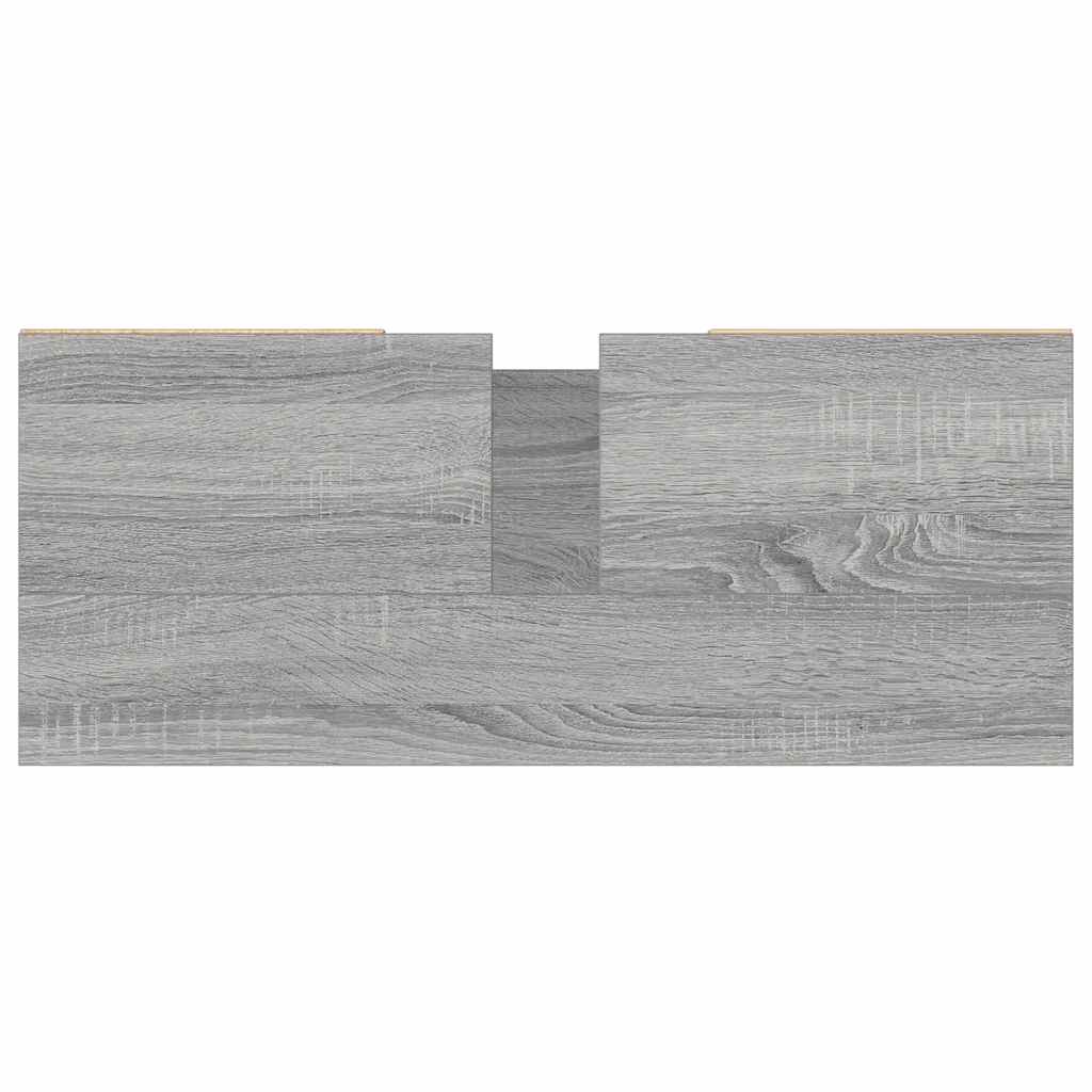 Badschrank Grau Sonoma 80x33x60 cm Holzwerkstoff