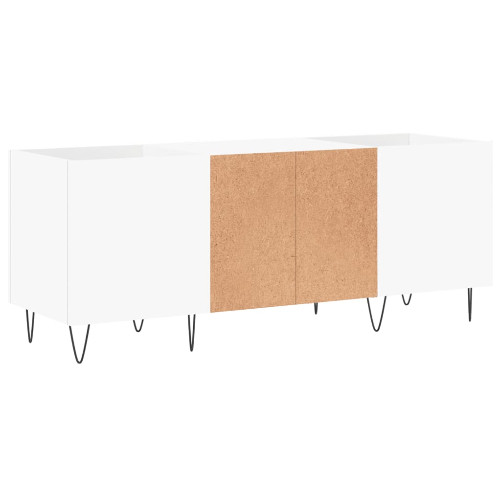 Plattenschrank Weiß 121x38x48 cm Holzwerkstoff