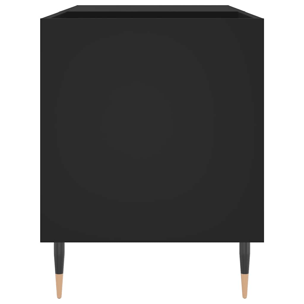 Plattenschrank Schwarz 85x38x48 cm Holzwerkstoff