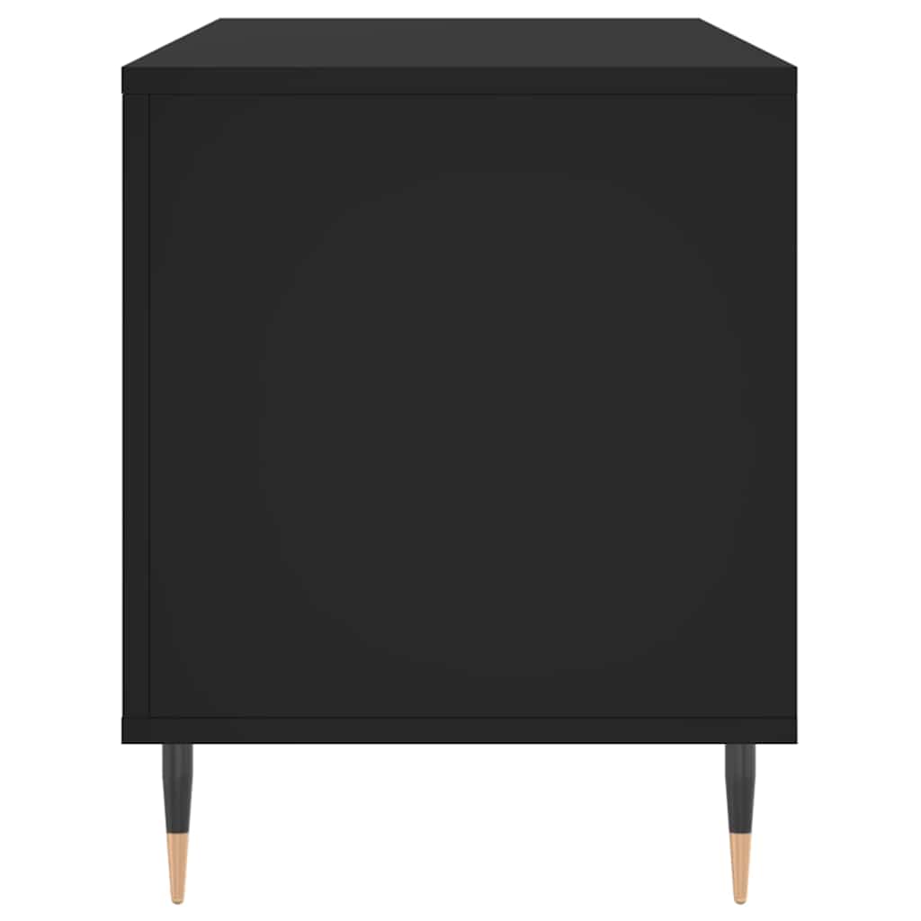 Plattenschrank Schwarz 100x38x48 cm Holzwerkstoff