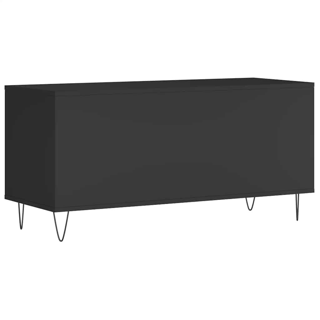 Plattenschrank Schwarz 100x38x48 cm Holzwerkstoff