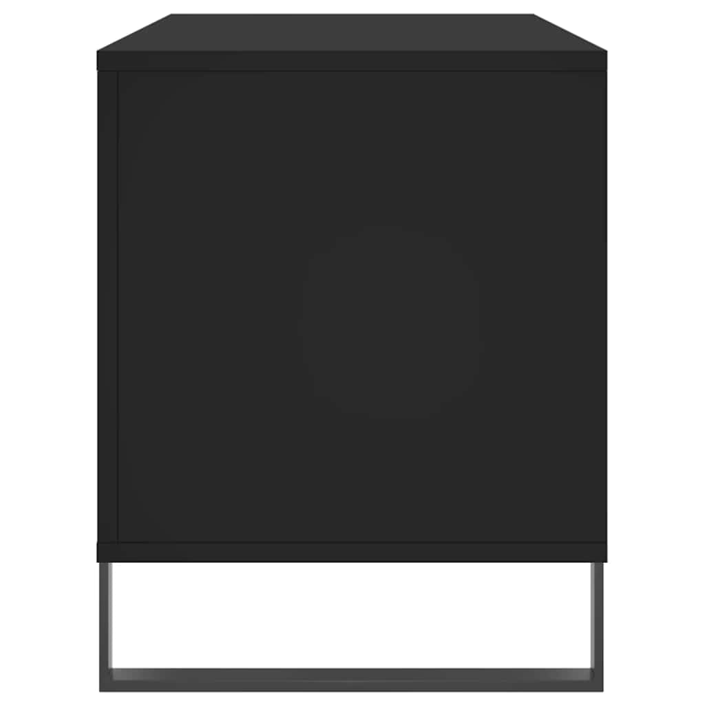 Plattenschrank Schwarz 100x38x48 cm Holzwerkstoff