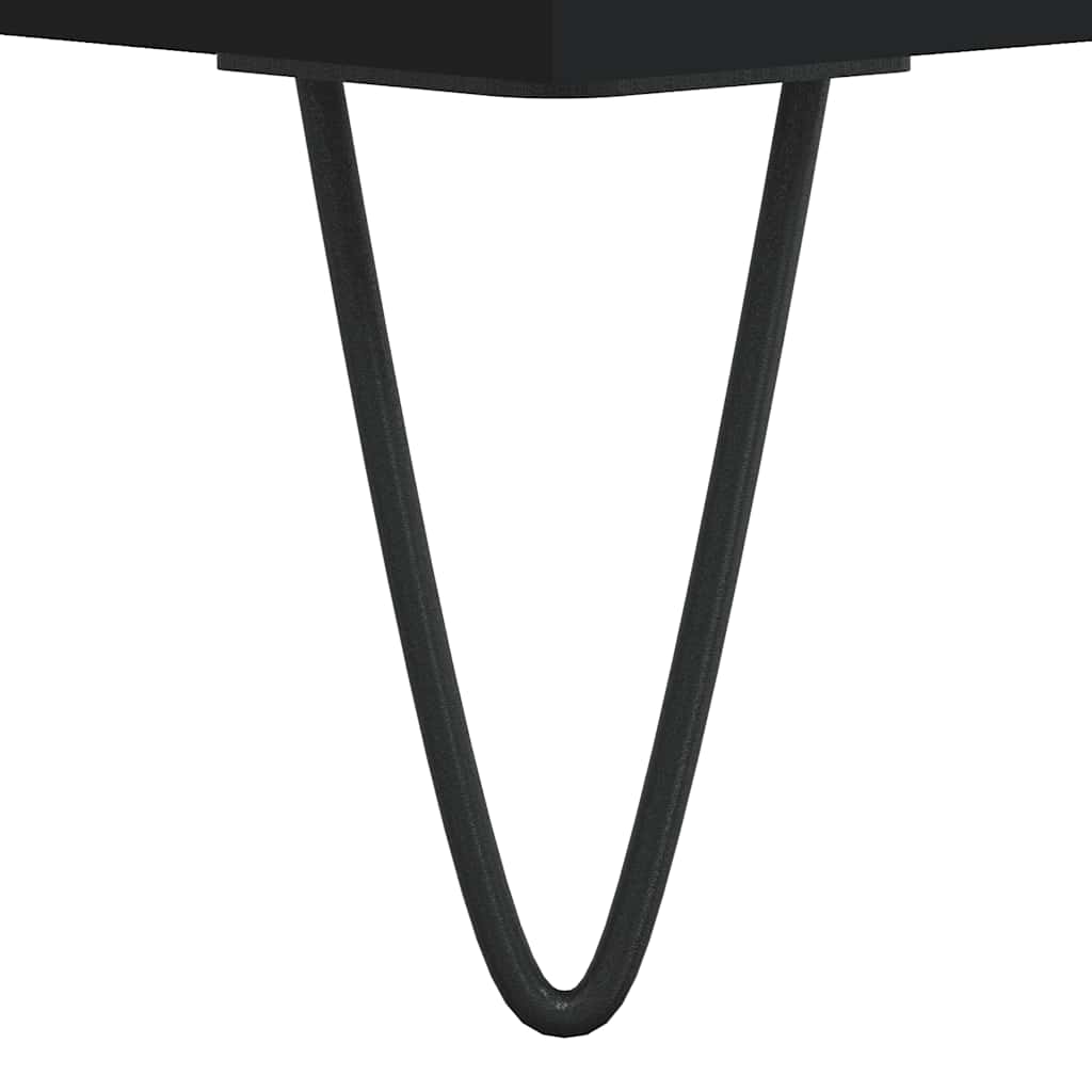 Plattenschrank Schwarz 84,5x38x89 cm Holzwerkstoff