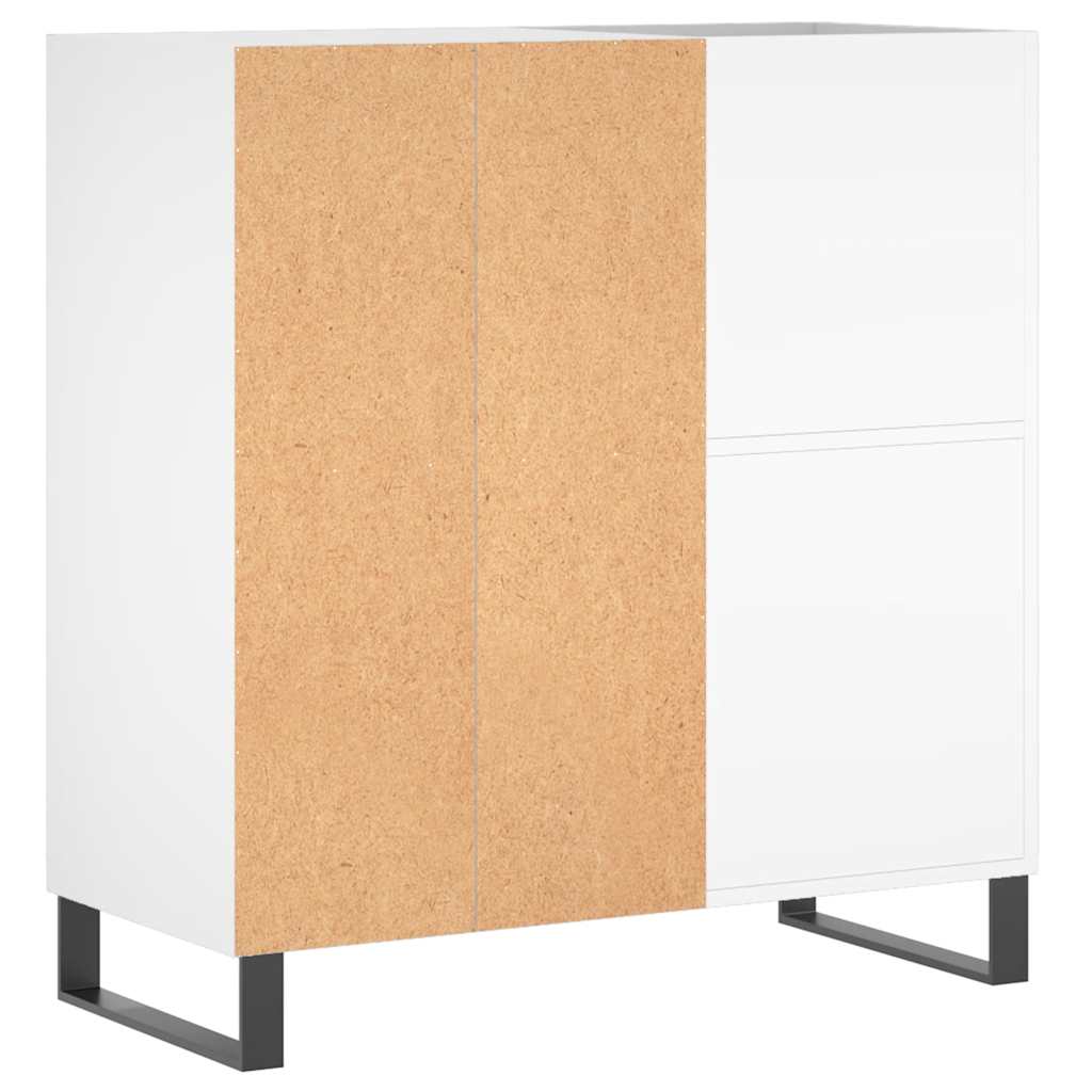 Plattenschrank Weiß 84,5x38x89 cm Holzwerkstoff