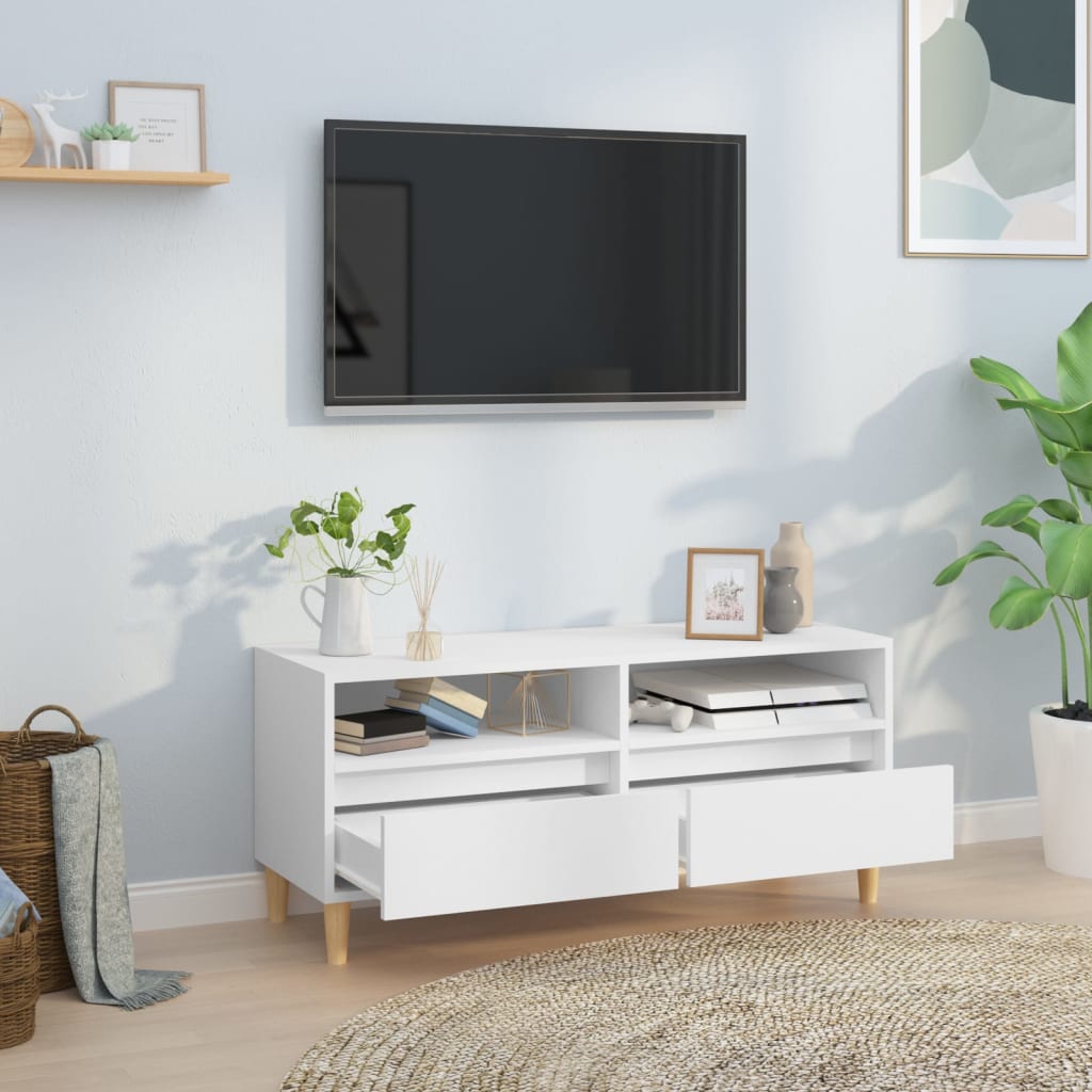 TV-Schrank Weiß 100x34,5x44,5 cm Holzwerkstoff