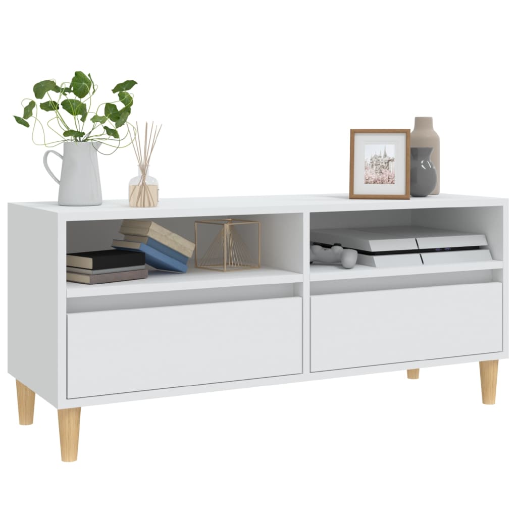 TV-Schrank Weiß 100x34,5x44,5 cm Holzwerkstoff