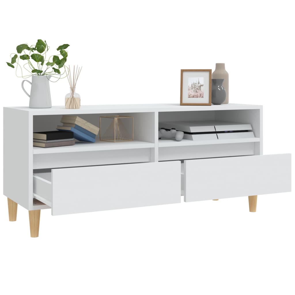 TV-Schrank Weiß 100x34,5x44,5 cm Holzwerkstoff