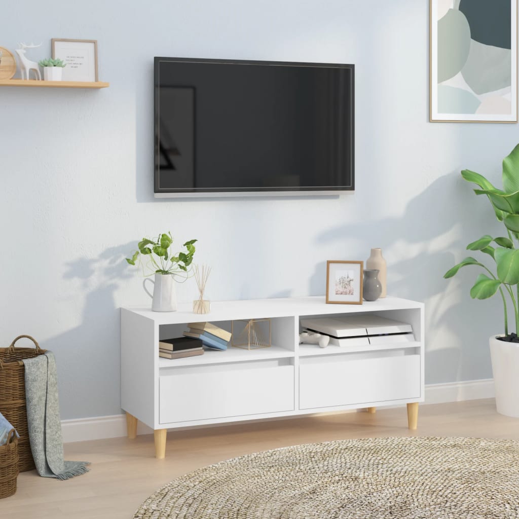 TV-Schrank Weiß 100x34,5x44,5 cm Holzwerkstoff