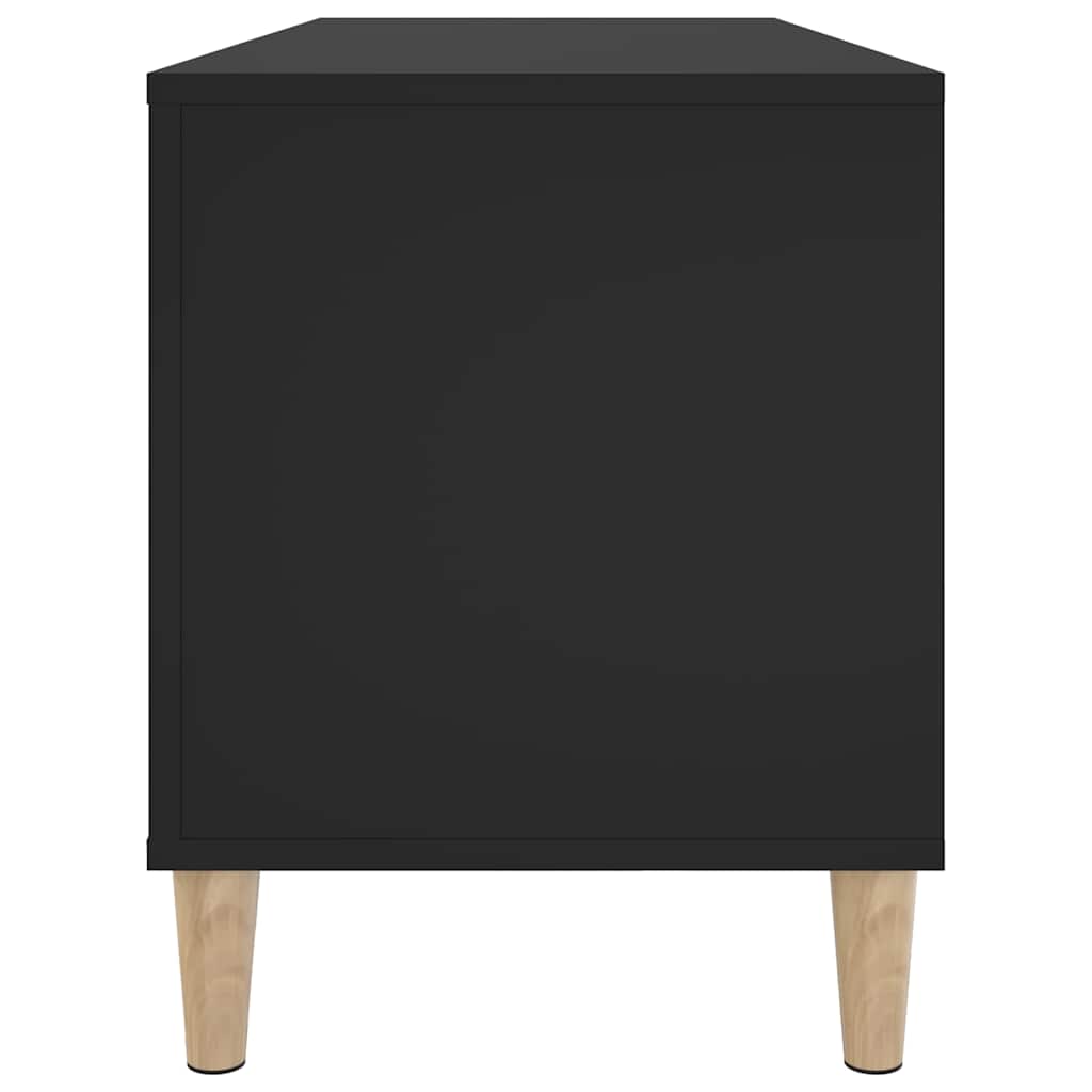 Plattenschrank Schwarz 100x38x48 cm Holzwerkstoff