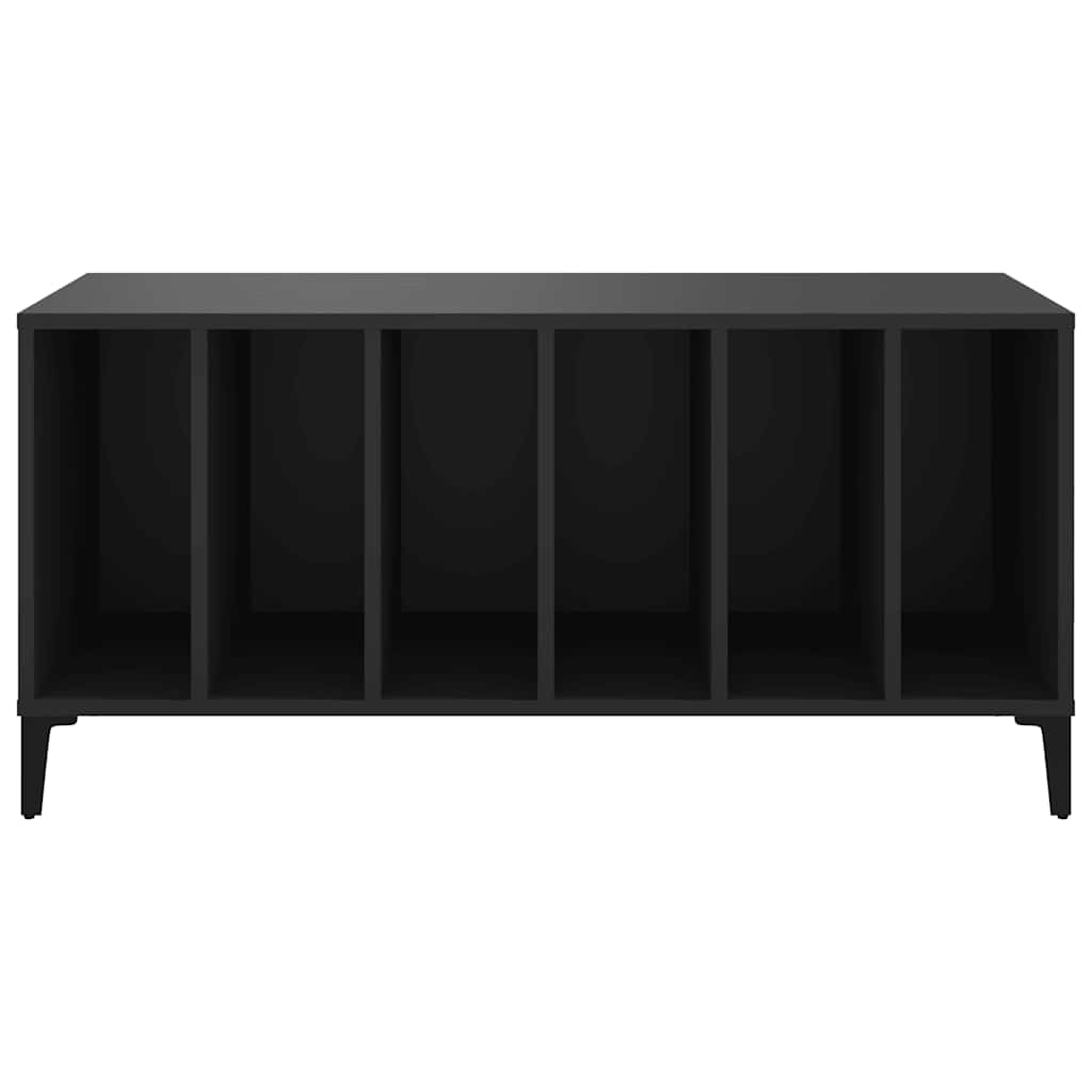 Plattenschrank Schwarz 100x38x48 cm Holzwerkstoff
