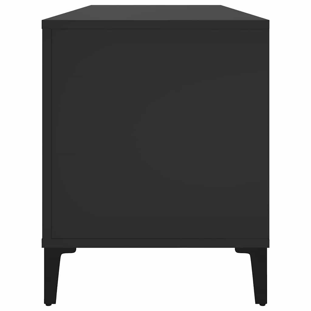 Plattenschrank Schwarz 100x38x48 cm Holzwerkstoff