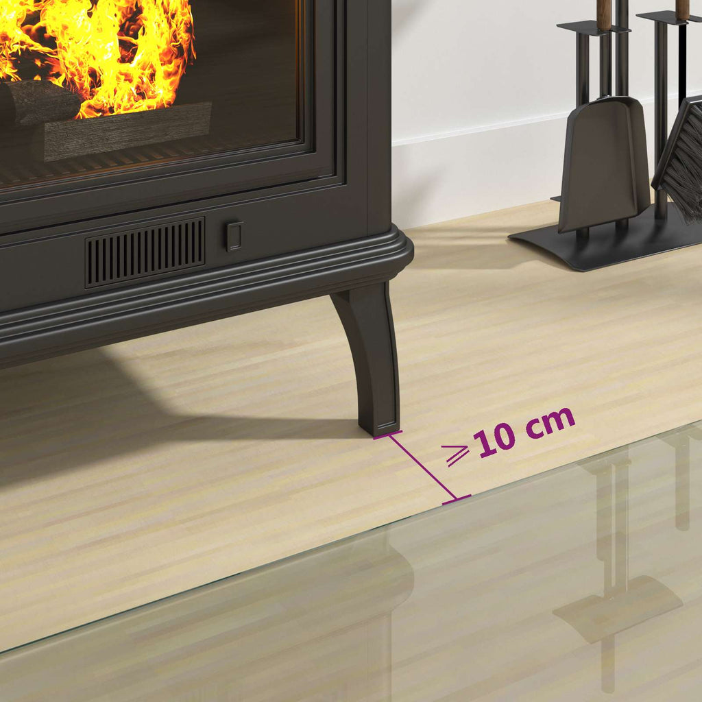 Feuerstelle Glasplatte Transparent 1000 x 600 mm Glas
