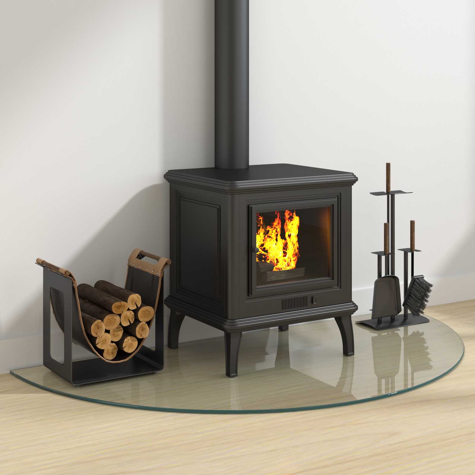 Feuerstelle Glasplatte Transparent 1200 x 600 mm Glas