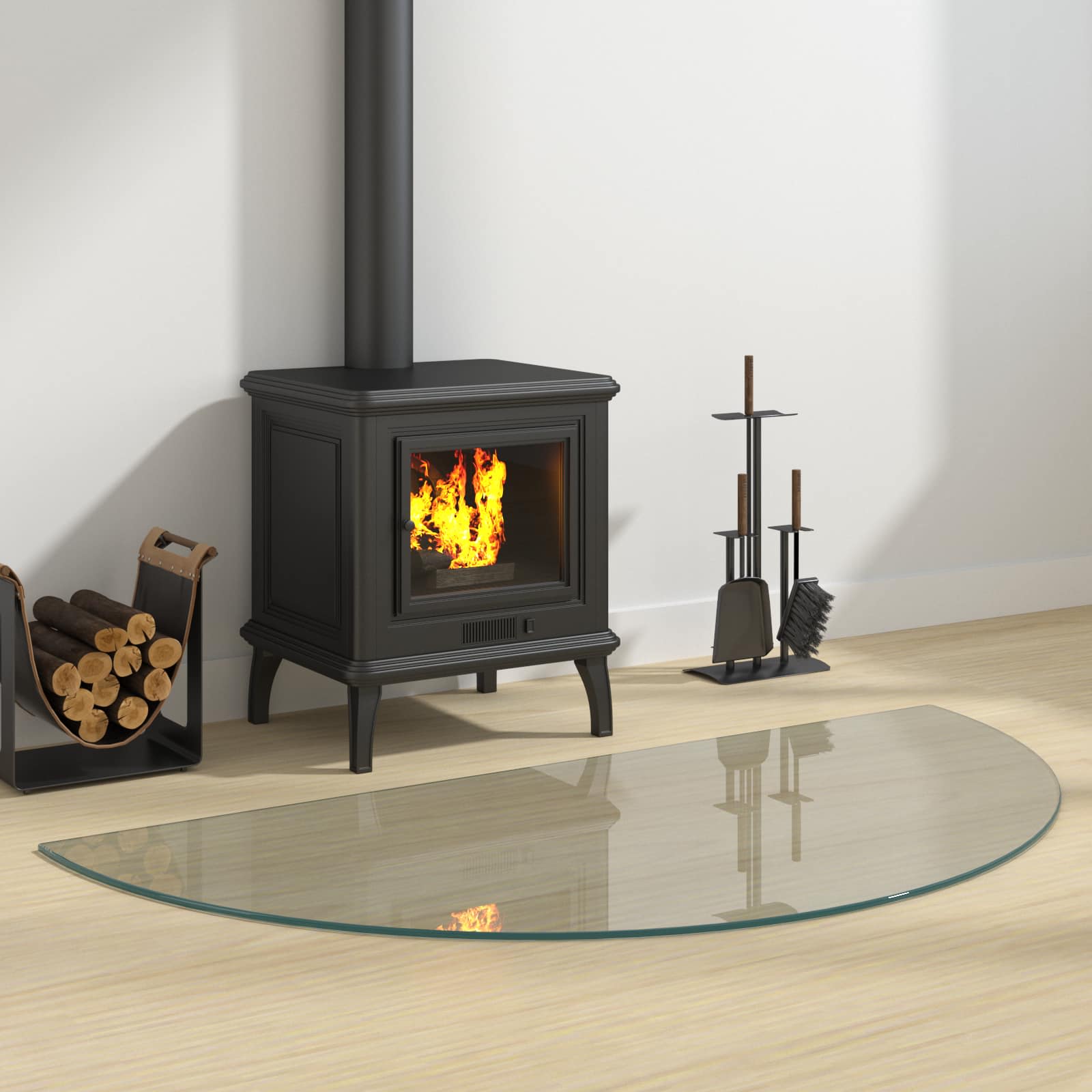 Feuerstelle Glasplatte Transparent 1200 x 600 mm Glas