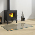 Feuerstelle Glasplatte Transparent 80 x 50 cm Glas