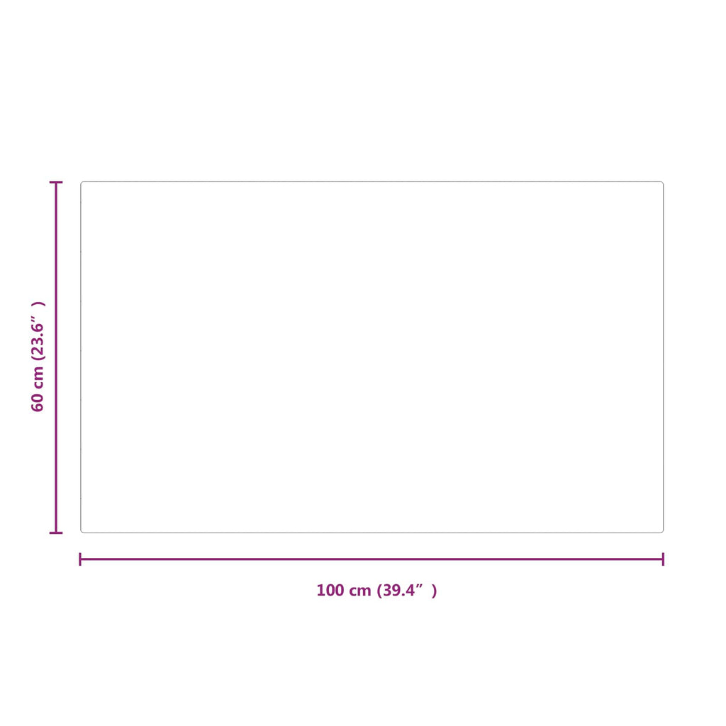 Feuerstelle Glasplatte Transparent 100 x 60 cm Glas